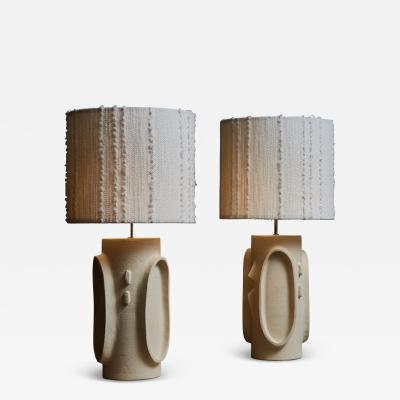Olivia Cognet Pair of Ceramic Table Lamps by Olivia Cognet