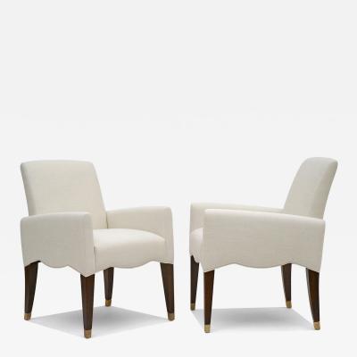 Olivier Gagnere Pair of Upholstered Side Chairs by Olivier Gagnere