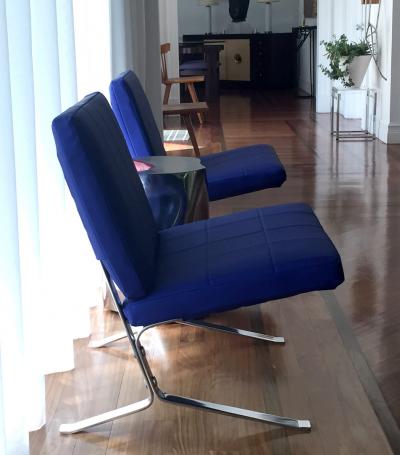 Olivier Mourgue Pair of Lounge Chairs by Olivier Mourgue