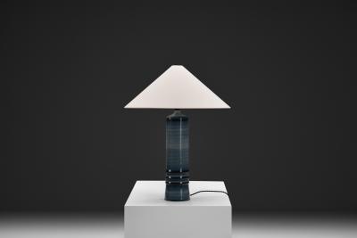 Olle Alberius Blue Glaze Table Lamp by Olle Alberius for R rstrand Second Half of the 20th C
