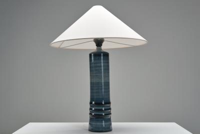 Olle Alberius Blue Glaze Table Lamp by Olle Alberius for R rstrand Second Half of the 20th C