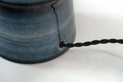Olle Alberius Blue Glaze Table Lamp by Olle Alberius for R rstrand Second Half of the 20th C