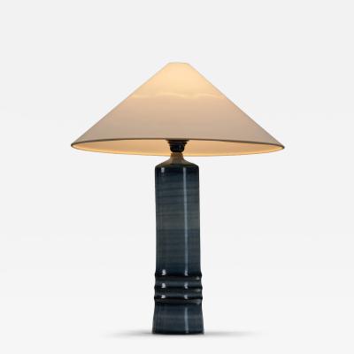 Olle Alberius Blue Glaze Table Lamp by Olle Alberius for R rstrand Second Half of the 20th C