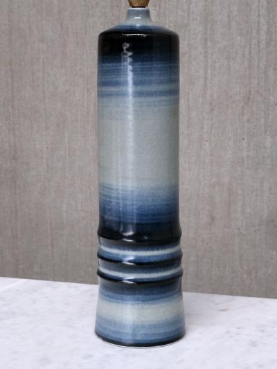 Olle Alberius Olle Alberius Large Gradient Blue Ceramic Table Lamp R rstrand Sweden 1960s