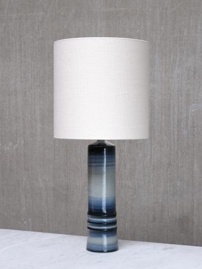 Olle Alberius Olle Alberius Large Gradient Blue Ceramic Table Lamp R rstrand Sweden 1960s