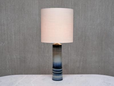 Olle Alberius Olle Alberius Large Gradient Blue Ceramic Table Lamp R rstrand Sweden 1960s