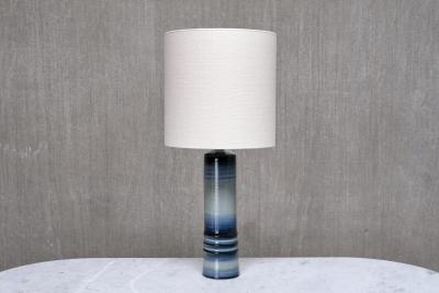 Olle Alberius Olle Alberius Large Gradient Blue Ceramic Table Lamp R rstrand Sweden 1960s
