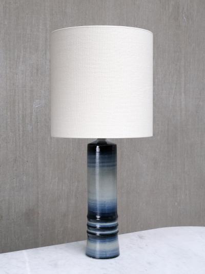 Olle Alberius Olle Alberius Large Gradient Blue Ceramic Table Lamp R rstrand Sweden 1960s