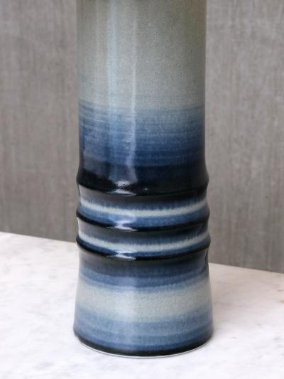 Olle Alberius Olle Alberius Large Gradient Blue Ceramic Table Lamp R rstrand Sweden 1960s