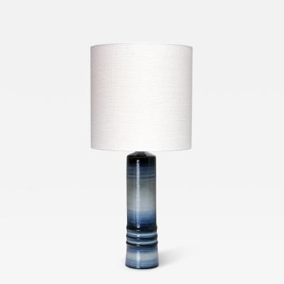 Olle Alberius Olle Alberius Large Gradient Blue Ceramic Table Lamp R rstrand Sweden 1960s