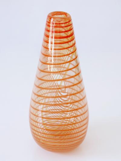 Olle Broze n Signed Limited Edition Art Glass Vase by Olle Broze n for Kosta Boda Sweden