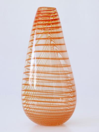 Olle Broze n Signed Limited Edition Art Glass Vase by Olle Broze n for Kosta Boda Sweden