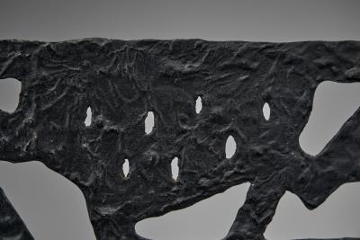 Olle Hermansson Cast Iron Sculptural Firescreen by Olle Hermansson Sweden Mid 20th Century