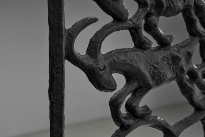 Olle Hermansson Cast Iron Sculptural Firescreen by Olle Hermansson Sweden Mid 20th Century