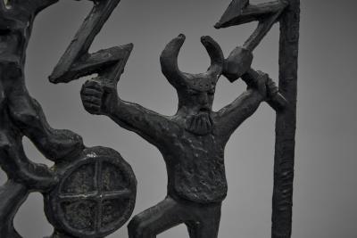 Olle Hermansson Cast Iron Sculptural Firescreen by Olle Hermansson Sweden Mid 20th Century