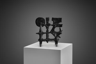 Olle Hermansson Olle Hermansson Cast Iron Sculpture for Husqvarna Sweden ca 1960s