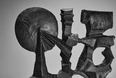 Olle Hermansson Olle Hermansson Cast Iron Sculpture for Husqvarna Sweden ca 1960s