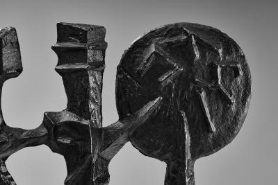 Olle Hermansson Olle Hermansson Cast Iron Sculpture for Husqvarna Sweden ca 1960s