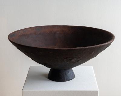 Olof Hult 20th c Cast Iron Urn by Olof Hult