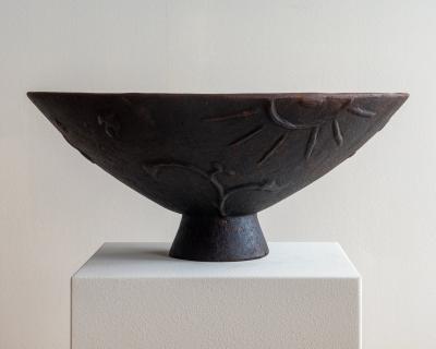 Olof Hult 20th c Cast Iron Urn by Olof Hult