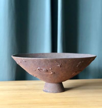 Olof Hult A pair of cast iron urns Mikrokosmos designed by Olof Hult
