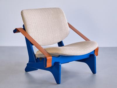 Olof Ottelin Blue Olof Ottelin Jumbo Armchair Keravan Stockmann Finland Late 1950s