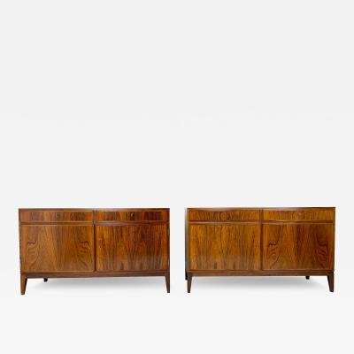 Omann Jun 1960s Pair of Rosewood Cabinets by Omann Jun