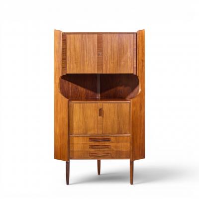 Omann Jun Omann Jun Style Mid Century Danish Rosewood Corner Cabinet