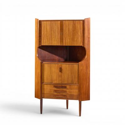 Omann Jun Omann Jun Style Mid Century Danish Rosewood Corner Cabinet