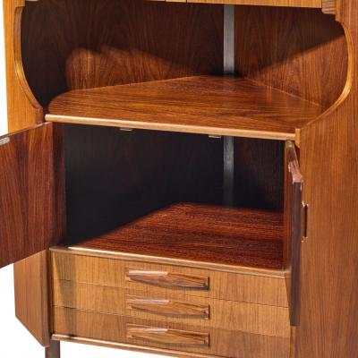 Omann Jun Omann Jun Style Mid Century Danish Rosewood Corner Cabinet