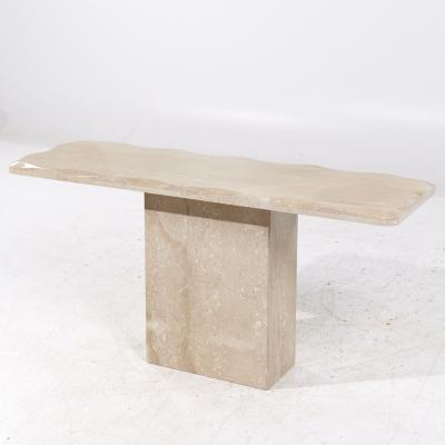Onda Mid Century Beveled Marble Console Table