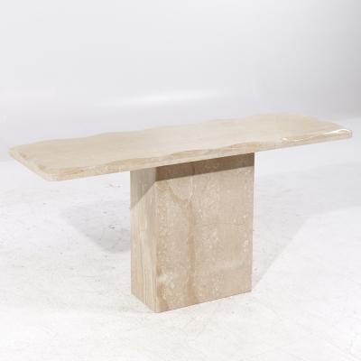 Onda Mid Century Beveled Marble Console Table