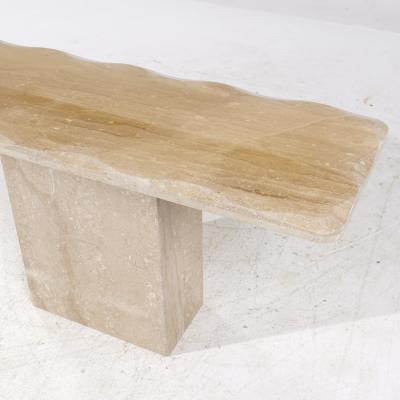 Onda Mid Century Beveled Marble Console Table