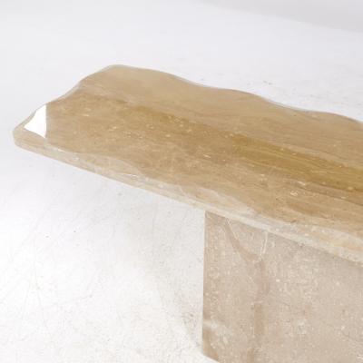 Onda Mid Century Beveled Marble Console Table