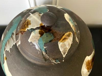 Onda Yaki Large Japanese Contemporary Ceramic Jar from Onda Yaki Kiln