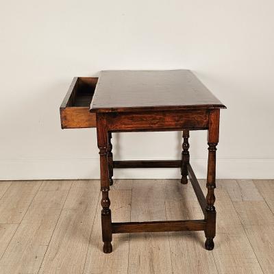 One Drawer Walnut Tavern Table English or American circa 1720