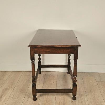 One Drawer Walnut Tavern Table English or American circa 1720