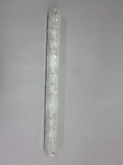 One Long Italian Mid Century Modern Murano Ice Glass Wall Sconce