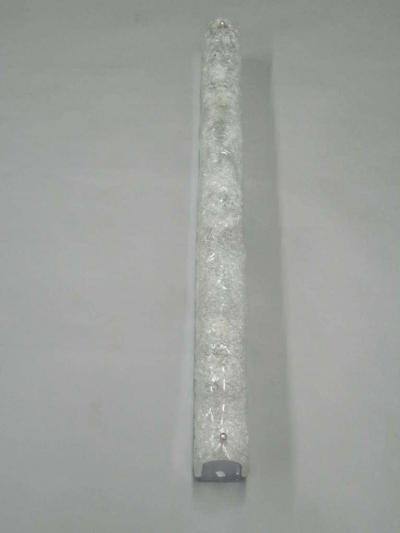 One Long Italian Mid Century Modern Murano Ice Glass Wall Sconce