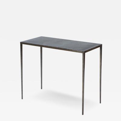 One contemporary bronze wash console in the manner of Jean Michel Frank 