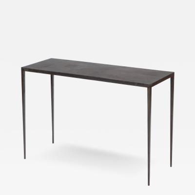 One contemporary bronze wash console in the manner of Jean Michel Frank 