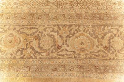 One of a Kind Antique Persian Tabriz Handmade Wool Rug