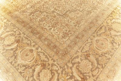 One of a Kind Antique Persian Tabriz Handmade Wool Rug