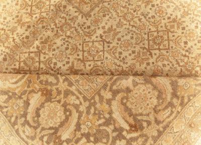 One of a Kind Antique Persian Tabriz Handmade Wool Rug