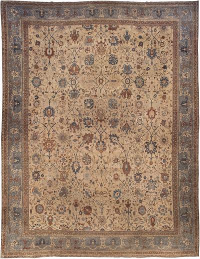 One of a Kind Extra Large Antique Persian Tabriz Handmade Rug