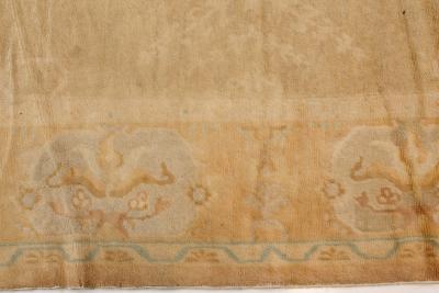 One of a Kind Vintage Chinese Abstract Handmade Wool Rug