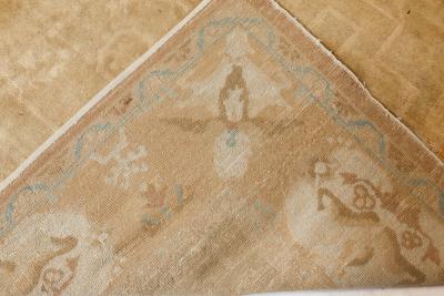 One of a Kind Vintage Chinese Abstract Handmade Wool Rug