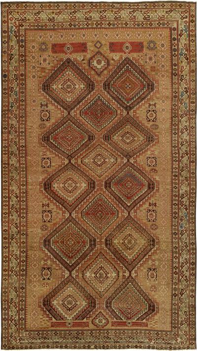 One of a kind 19th Century Caucasian Shirvan Handmade Wool Rug