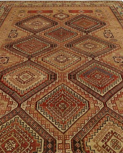 One of a kind 19th Century Caucasian Shirvan Handmade Wool Rug