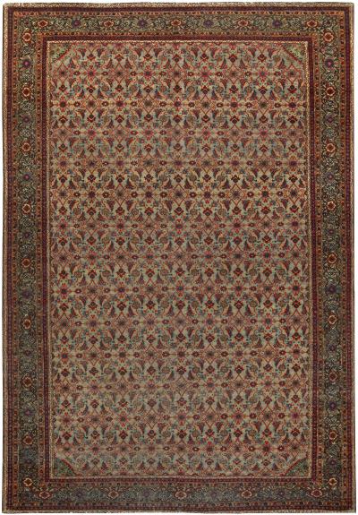 One of a kind 19th Century Persian Tabriz Handmade Wool Rug